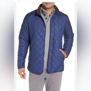 Peter Millar Norfolk Water-Resistant Quilted Jacket – Blue (Size XL)